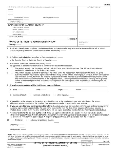 Notice Petition Fill Out Sign Online DocHub