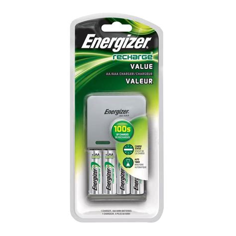 Energizer Exceptional Value Aaaaa Battery Charger With 4 Aa Batteries
