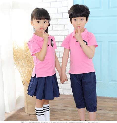 Summer Girls Short Sleeved Suits Boys And Girls College Breeze Primary