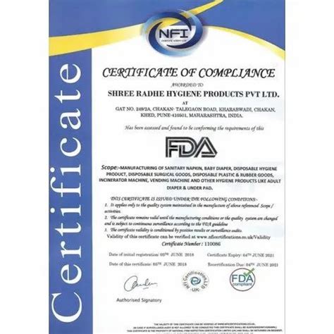 Fda Certification Services In Pan India Ideal Quality Certifications