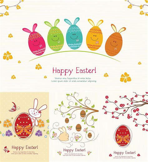 Easter Eggs Cartoon Set Vector Free Download