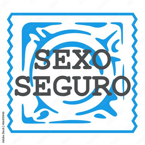 Icono Texto Sexo Seguro En Condon Stock Illustration Adobe Stock