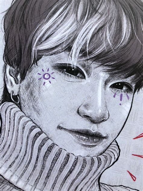 San Ateez A5 A4 Print 에이티즈 Fan Art Drawing Etsy