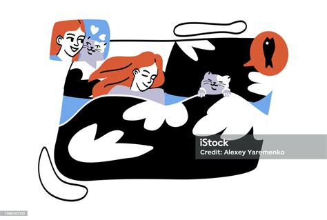 People Lying Under Blankets Stock Illustration Download Image Now