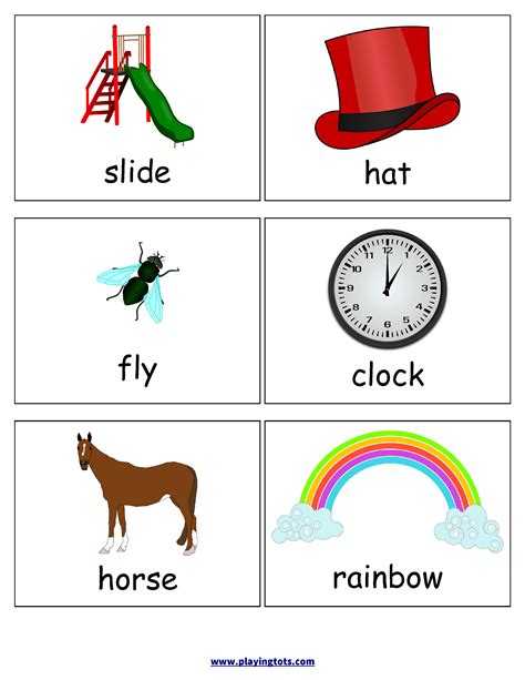 First Words Flash Cards For Your Toddler Keywords Picturecards