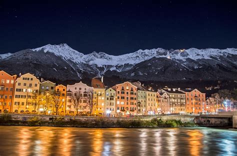 Innsbruck By Night Innsbruck Austria Innsbruck Innsbruck