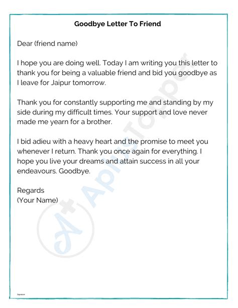 Sample Goodbye Letters Example Sample And How To Write Sample