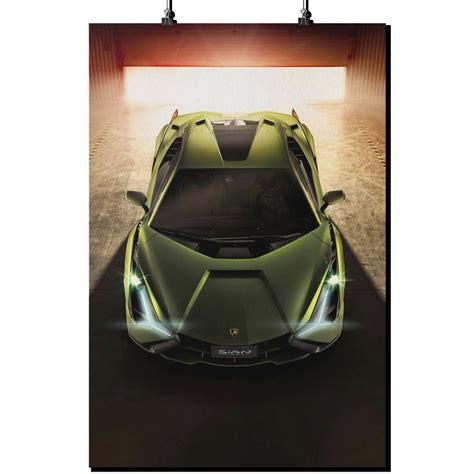 Lamborghini Sian Print Canvas Wall Art Car Canvas Art Etsy Canada In