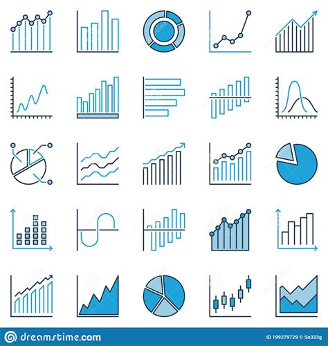 Chart And Graph Creative Icons Vector Statistics Symbols Stock Vector