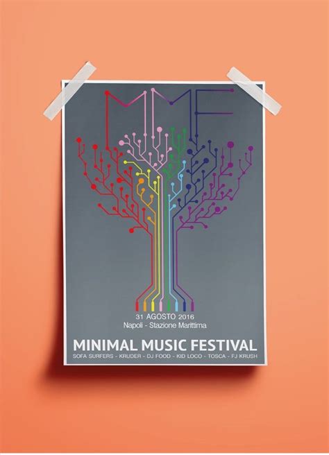 pin su locandine minimal music festival