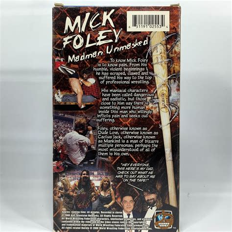Wwf Mick Foley Vhs Madman Unmasked Mankind Dude Love Cactus Jack Wwe Wrestling