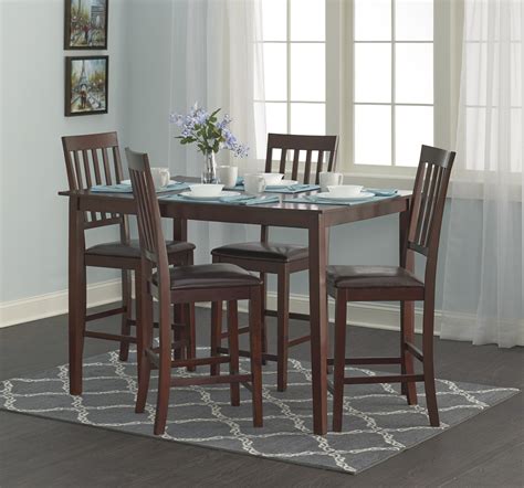 Elegant round tall kitchen table set ideas. Essential Home Cayman 5pc High Top Dining Set - Home ...