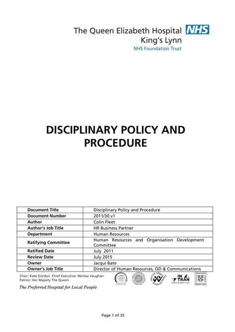 6 Disciplinary Procedure Policy Templates Free And Premium Templates