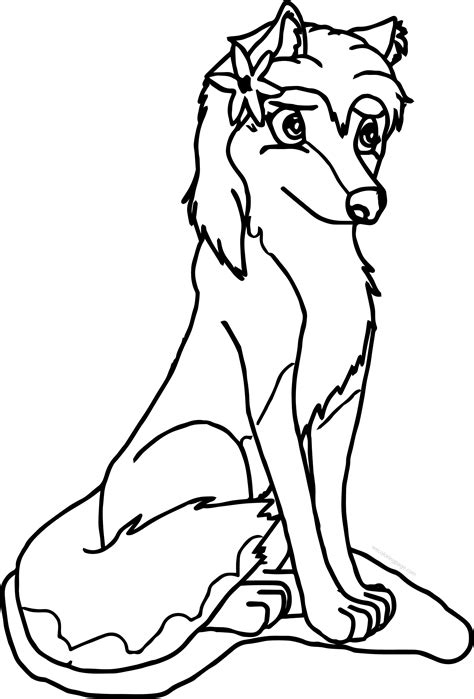 Nice Aleu Alpha And Omega Wolf Coloring Page Animal Coloring Pages