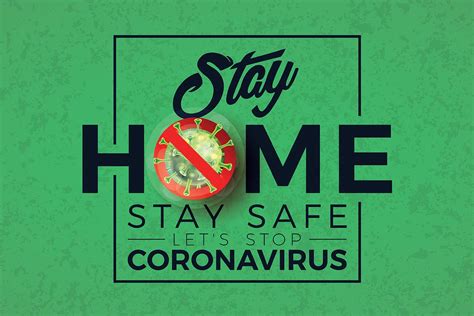 Yellow Alley Covid 19 Precautions Stay Home Stay Safe Poster Corona