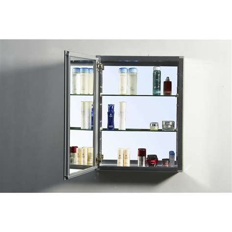 Movo medicine cabinet with mirror, 30 inch x 24 inch aluminum mirror cabinet with single door, bathroom medicine cabinet, surface mount or recess installation. Confiant 20" Mirrored Medicine Cabinet Recessed or Surface ...