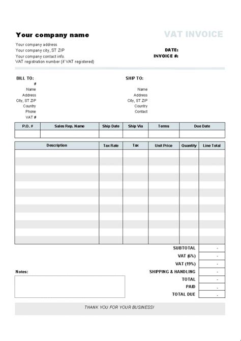 Freight Invoice Sample —