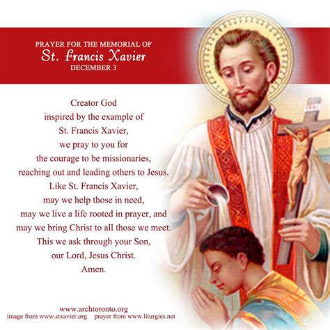 St. Francis Xavier #feastday #memorial #prayer | Francis xavier, St francis, Prayers