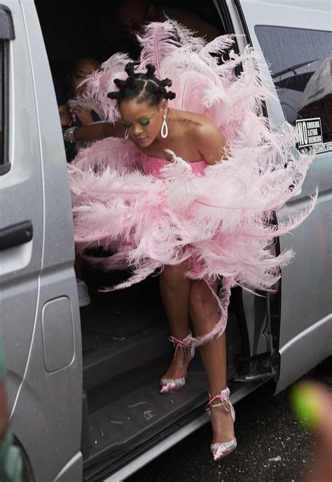 Rihanna Is A Pink Feathered Dream At Crop Over 2019 Met Gala Looks