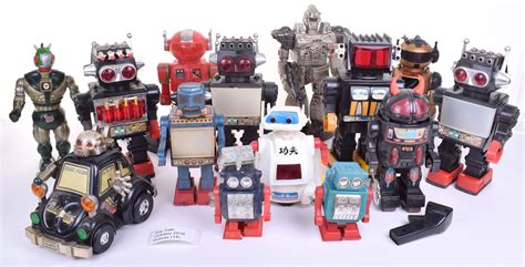 Quantity Of 1970s 80s Plastic Robots Including Video Robot Horikawa