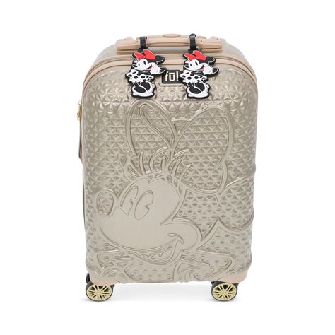 ful disney minnie mouse 22 inch hardside rolling luggage suitcase with spinner wheels and two