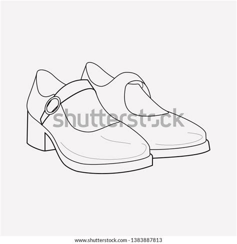 Mary Janes Icon Line Element Vector Stock Vector Royalty Free