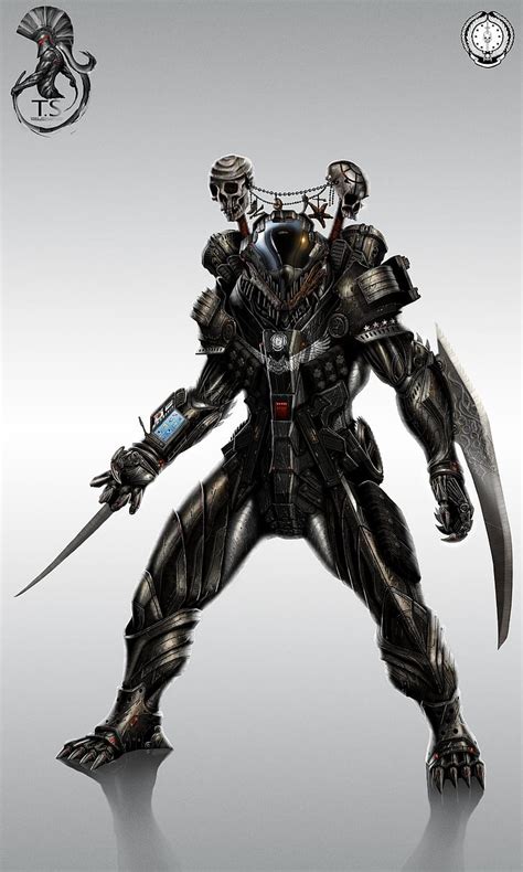Skulls Futuristic Weapons Armor Digital Art Concept Art Artwork Blades