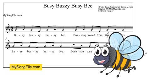 Busy Buzzy Busy Bee My Song File