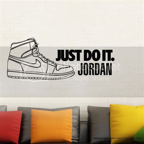 Air Jordan Nike Shoe Just Do It Instant Modern Home Wall Sticker Vinyl