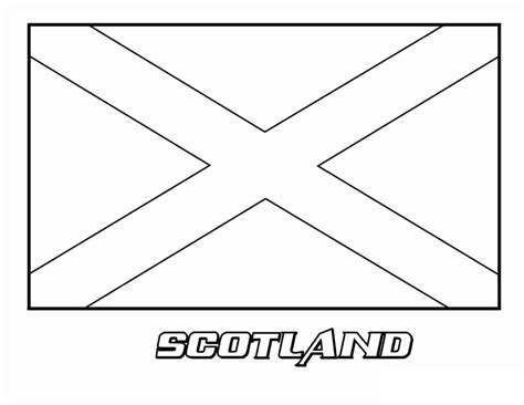 Dibujos De Bandera De Escocia 1 Para Colorear Para Colorear Pintar E