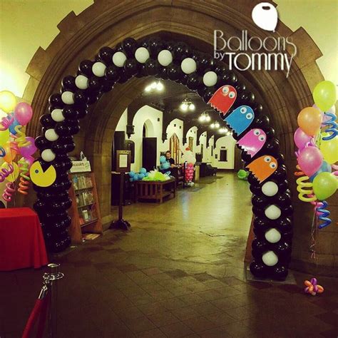 Pacman Inspired Balloon Arch For An 80s Party Balloons By Tommy