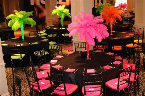Our hollywood themed party decorations are accented with images of walk of fame stars, hollywood signs, and more! Neon Feather Plume Tree CenterpiecesHollywood Themed ...