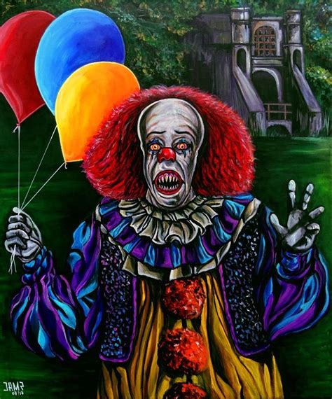 Pin By Jeanne Loves Horror On Pennywise ITWe All Float Creepy Clown Pennywise The Clown Art