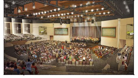 1800 Seat Worship Space Rendering Theatre Building Building Designs