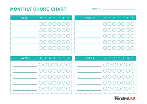 23 Free Chore Chart Templates For Kids Templatelab