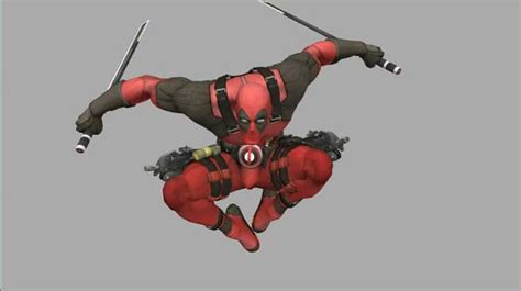Deadpool Pose Excercise Jumping Poses Poses Anime Poses