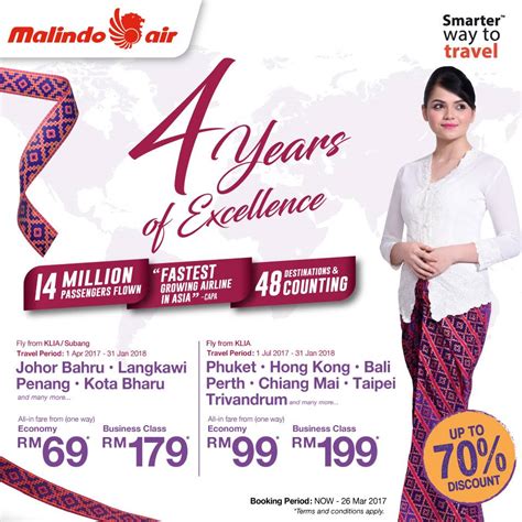 Get the rm50 cash voucher to be used on your next flight booking with malindo. Malindo Air Anniversary Sale Up to 70% Discount 20 - 26 ...