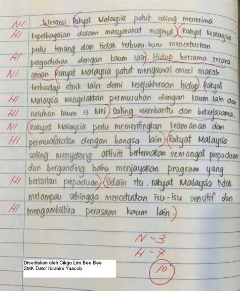 Contoh Jawapan Soalan Esei Pendidikan Moral Spm