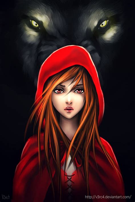 Little Red Riding Hood And Wolf Art Red Riding Hood