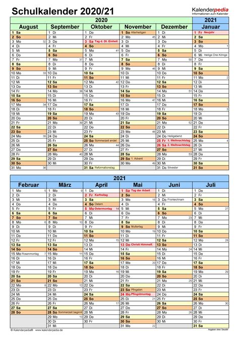 Tipps zur optimierung der freien tage pro jahr. Schulkalender 2020 Ferien Bw 2021 - Kalender Baden ...