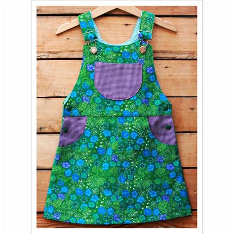 Pinafore Dungaree Sewing Pattern 3y 10y Woven Bloomy 1112 Puperita