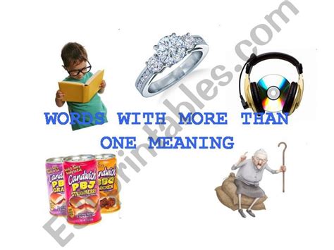 Esl English Powerpoints Word With More Than One Meaning