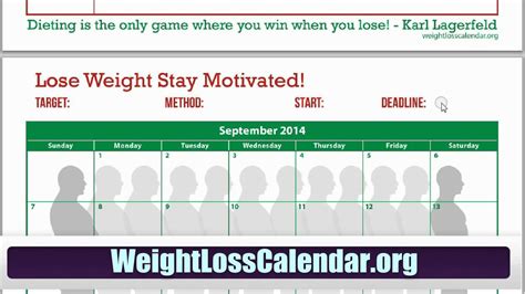 If you have reduced your calories to 1,200 per day, then rather than trying to reduce calories further it is better to try to increase calorie. Weight Loss Calendar For Men - Free 2014 Weight Loss ...