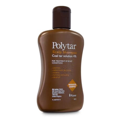 Polytar Scalp Shampoo Itchiness Eczema Psoriasis Dandruff Coal Tar 4