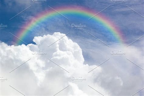 Rainbow In Blue Sky After The Rain High Quality Nature Stock Photos