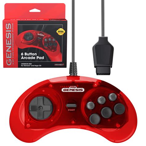 Buy Retro Bit Official Sega Genesis Controller 6 Button Arcade Pad For