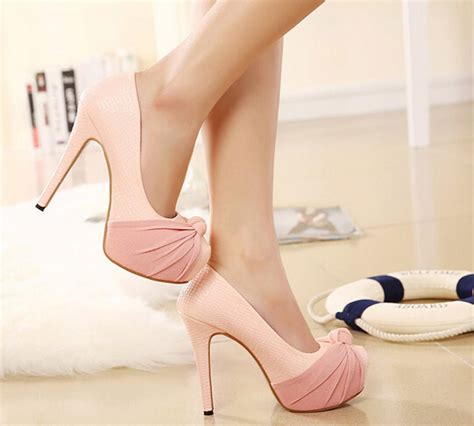 Adorable Bow Design High Heels Fashion Shoes On Luulla