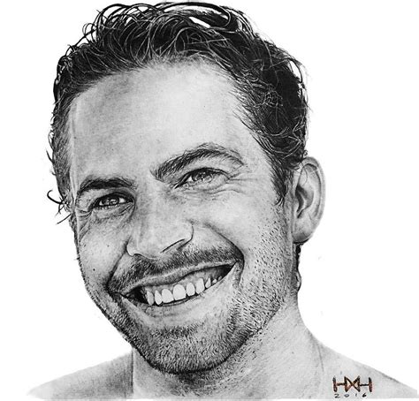 Paul Walker Graphite Pencil Drawing Portrait By Nathan Hill Photo