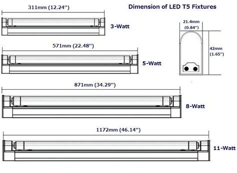 Fluorescent Bulb Sizes Chart