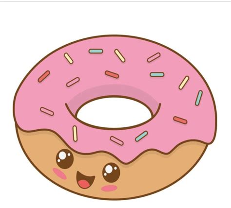 Kawaii Donut Donut Drawing Cute Drawings For Kids Donut Cartoon